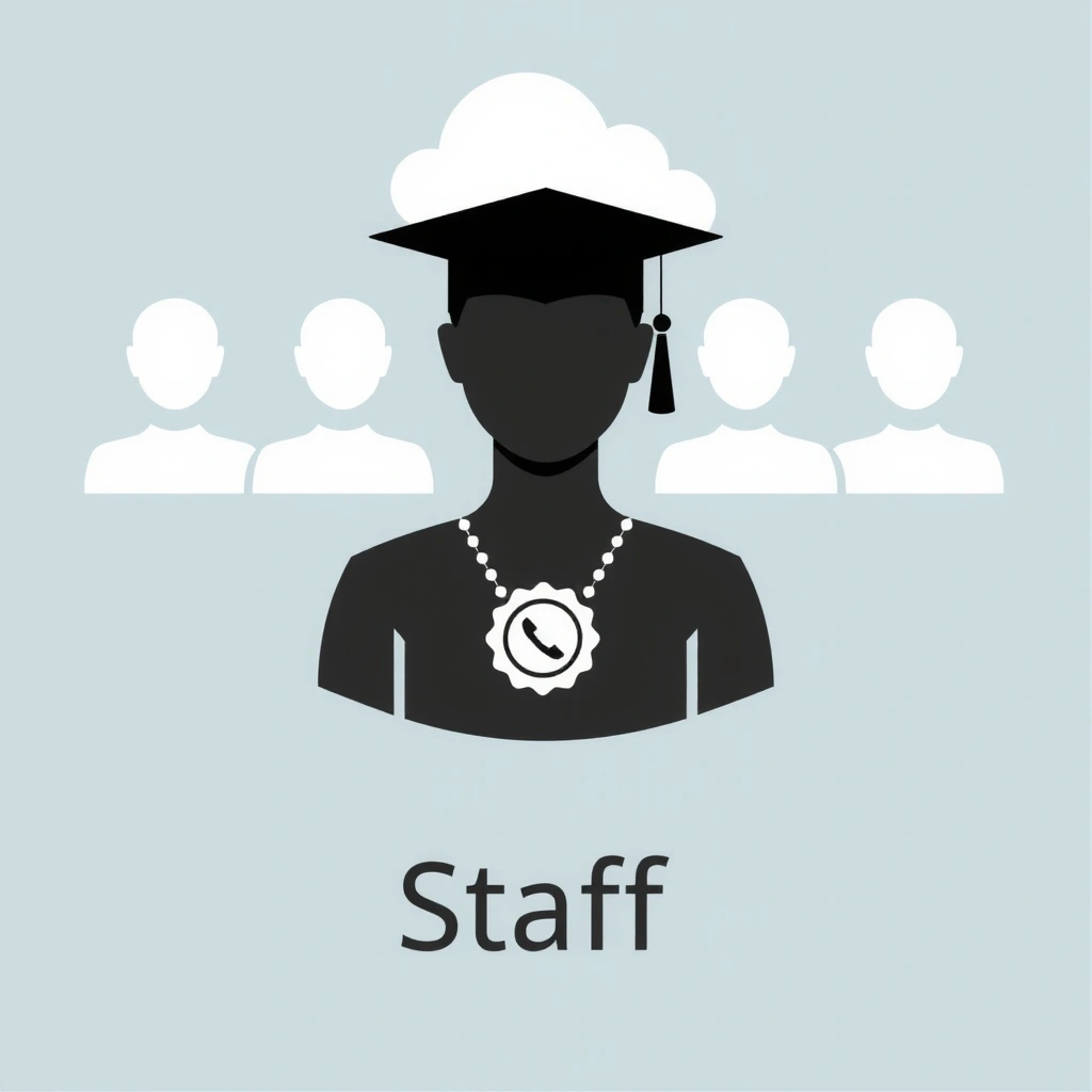 Icon representing professional and trained staff