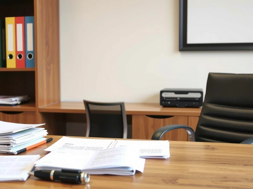 After: Clean office desk