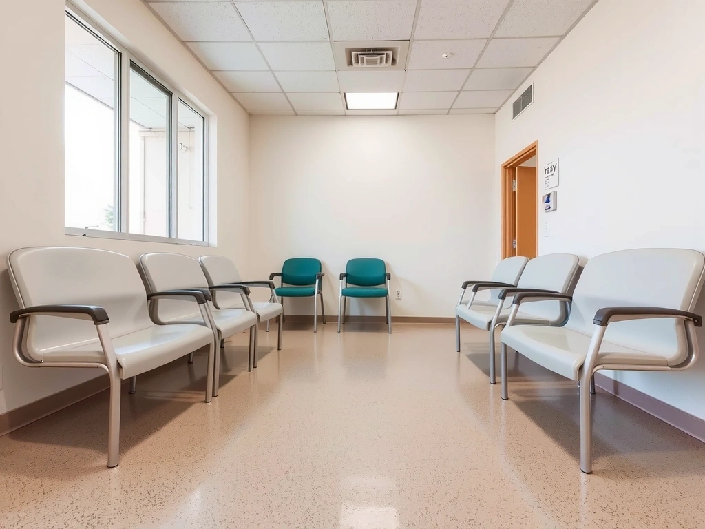 Clean hospital waiting room