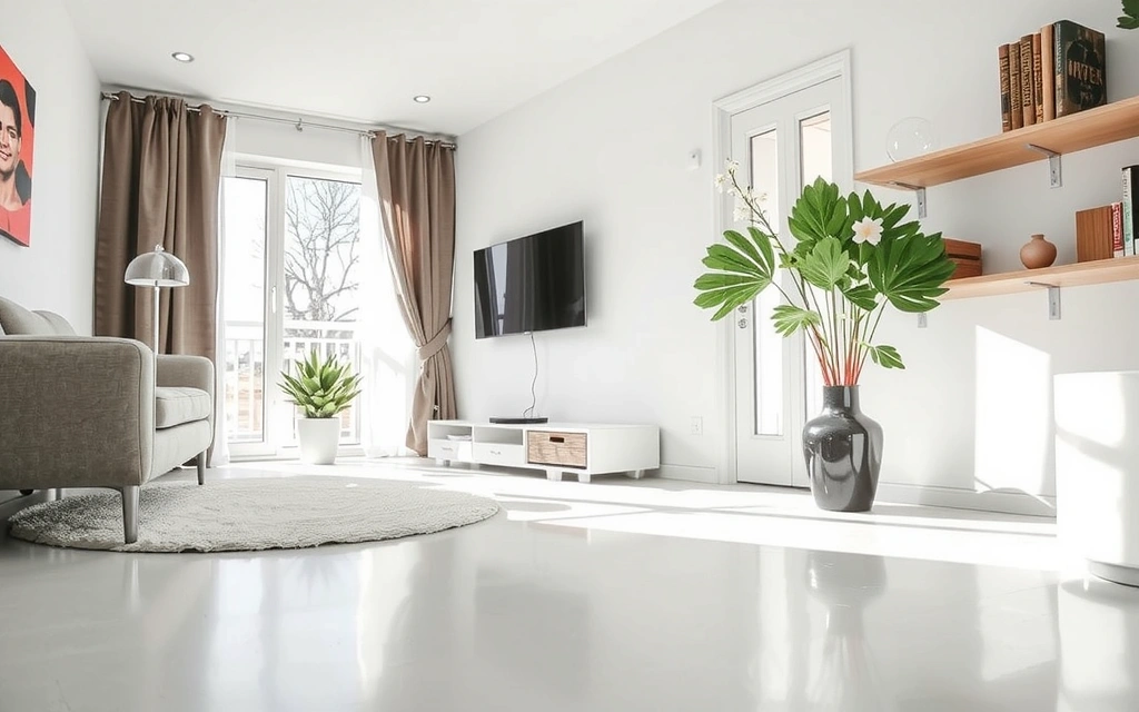 Sparkling clean interior of a modern home